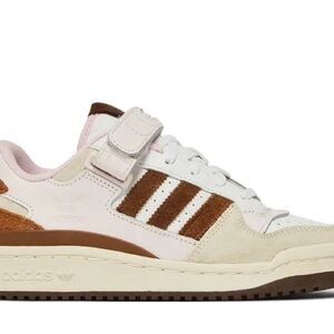 adidas Kids Low-Top Sneakers in White, Brown & Cream